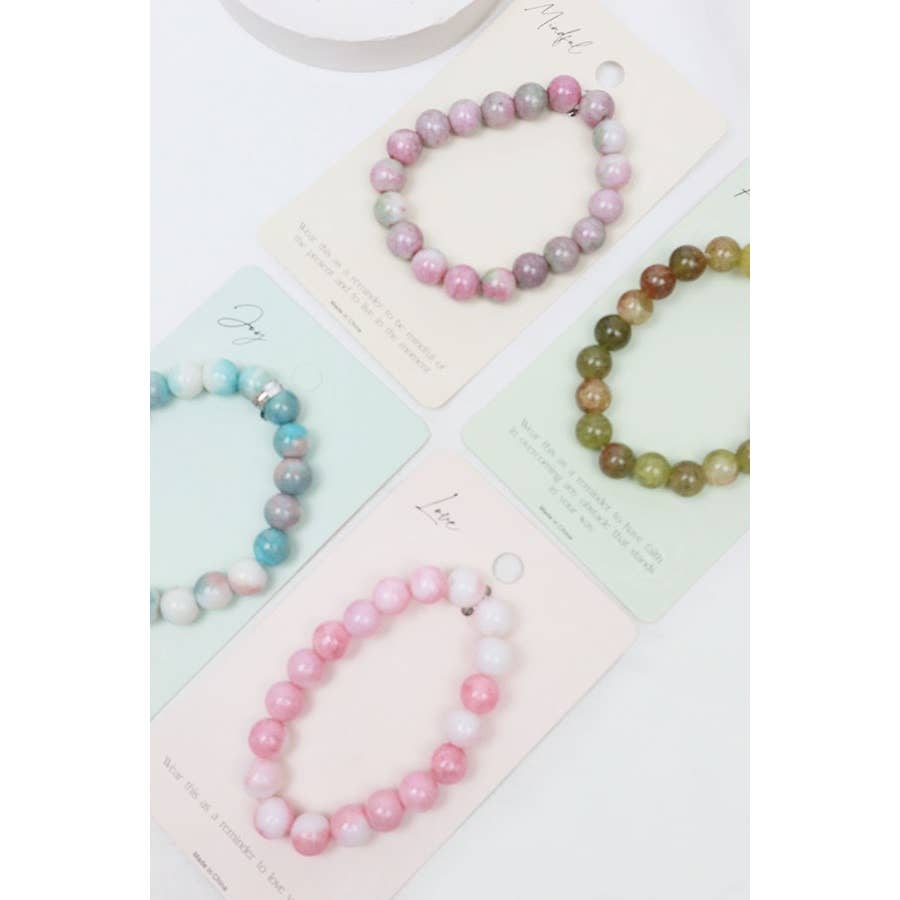 Inspirational Healing Stone Bracelets: MIX COLOR / ONE(12)