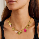 18K STAINLESS STEEL TARNISH FREE CHARM NECKLACE | 40NK9451: GOLD