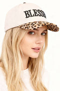 ,,.....Blessed Two Tone Cotton Cap: LEOPARD-192503 / OS