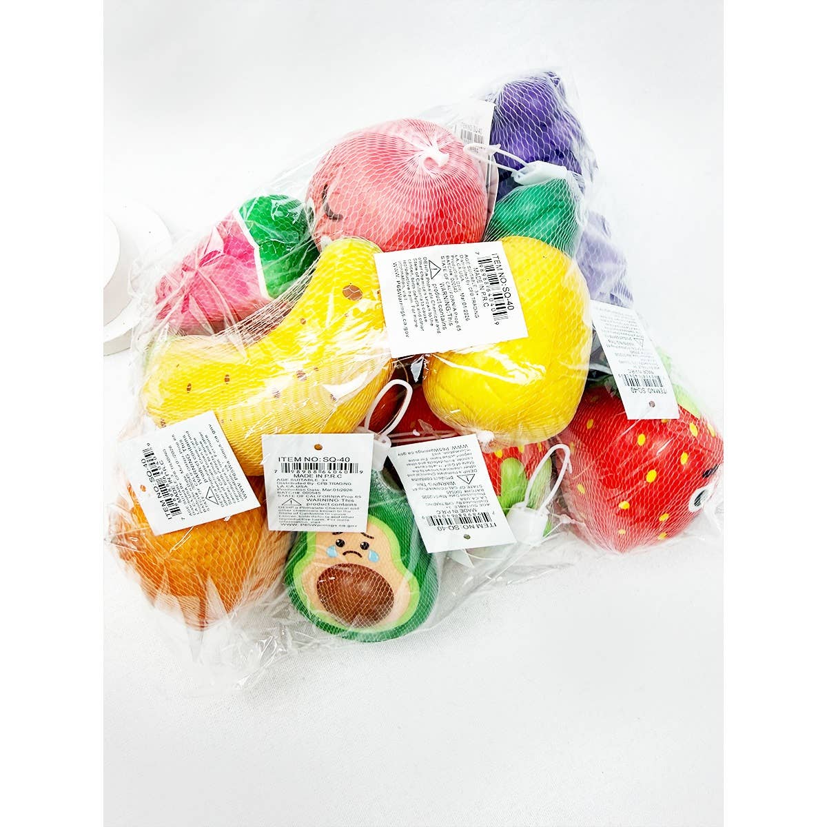 Slow Rising Assorted Fruit Squishy Toy: ASSORTED / ONE(12)