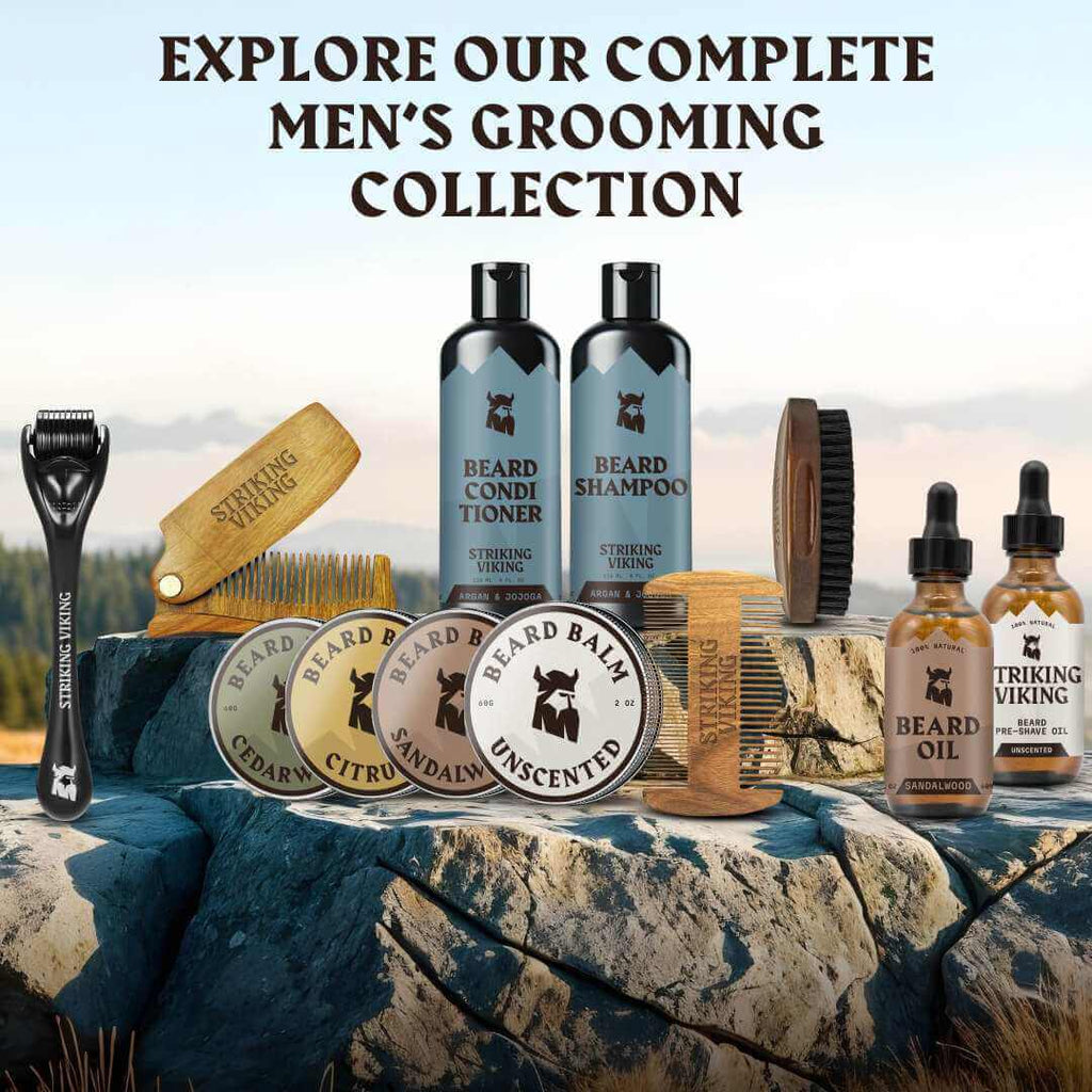 Beard Shampoo Conditioner for Men Argan Jojoba Nourishing Ki