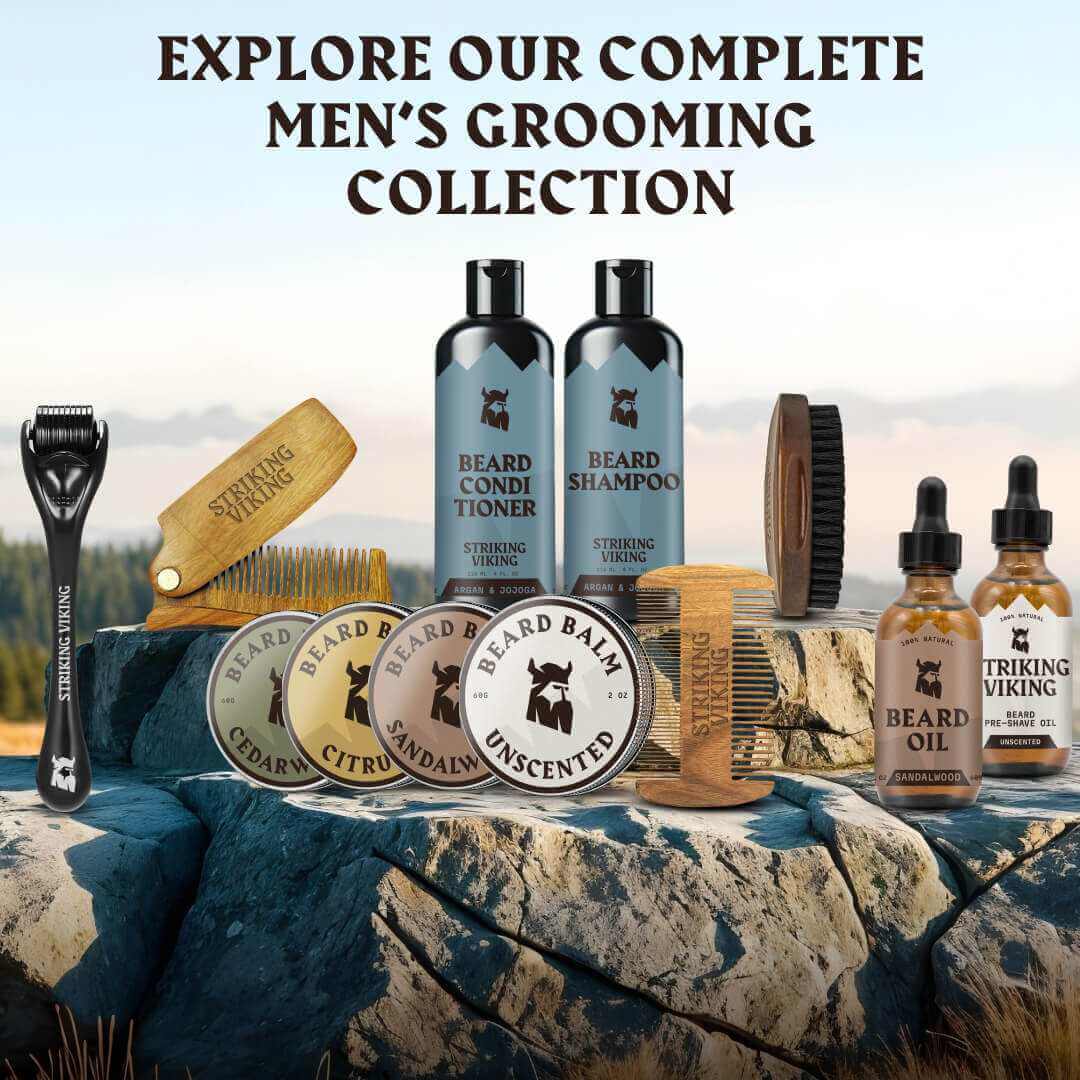 Beard Shampoo Conditioner for Men Argan Jojoba Nourishing Ki