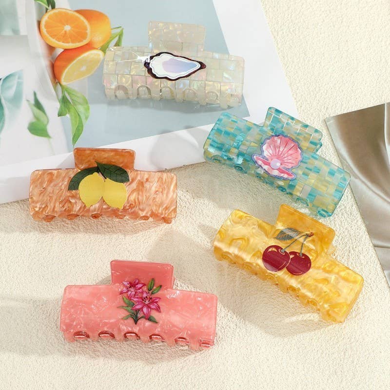 Summer Harvest & Coastal Charm Claw Clips | 40H1068: Seashell