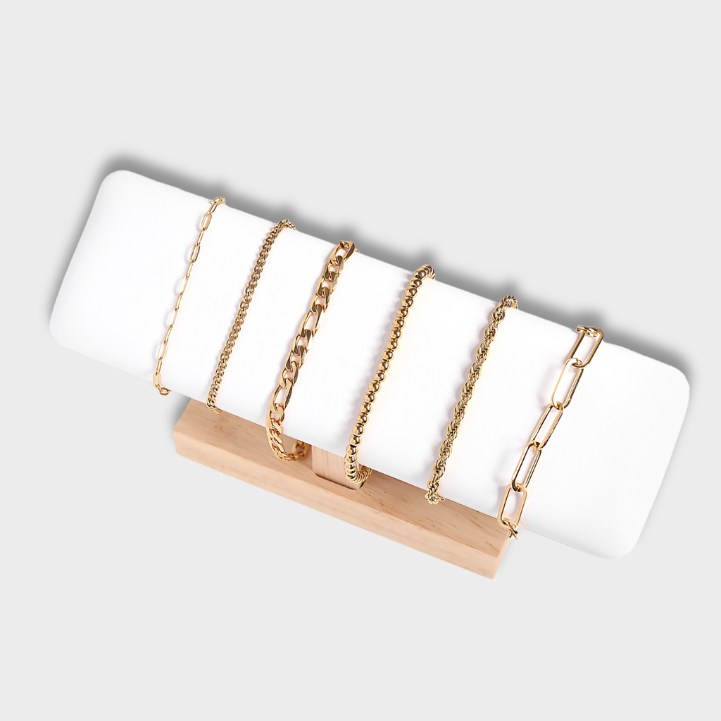 Stainless Steel Paperclip Chain Bracelet: Stainless / 7" Silver Color