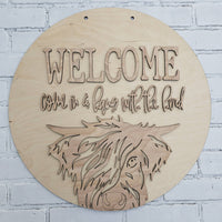 DIY Come in & Hang with the Herd Door Hanger