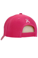 Breast Cancer Awareness Ribbon Baseball Cap: White