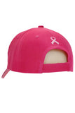 Breast Cancer Awareness Ribbon Baseball Cap: White