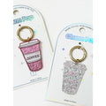 Sparkled Coffee Drink Key Charm: MIX COLOR / ONE(12)