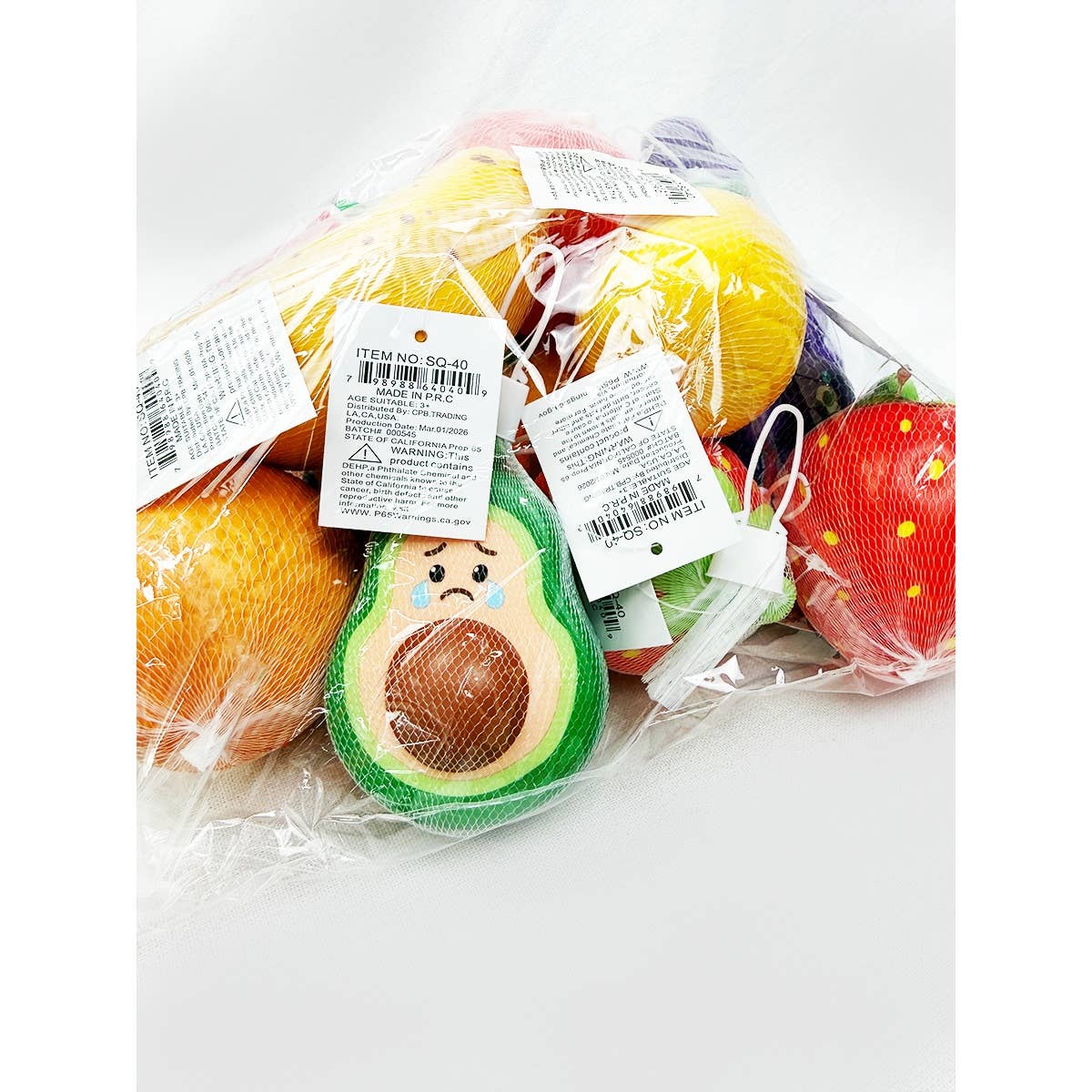 Slow Rising Assorted Fruit Squishy Toy: ASSORTED / ONE(12)