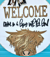 DIY Come in & Hang with the Herd Door Hanger