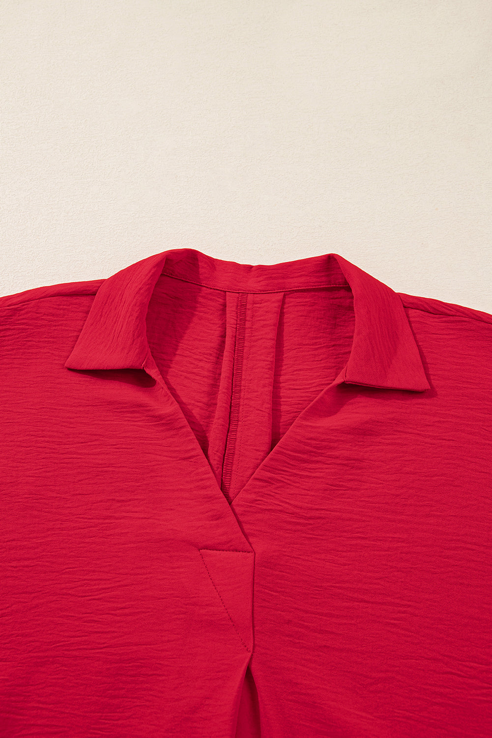 Fiery Red Plus Size Oversized Tunic Blouse