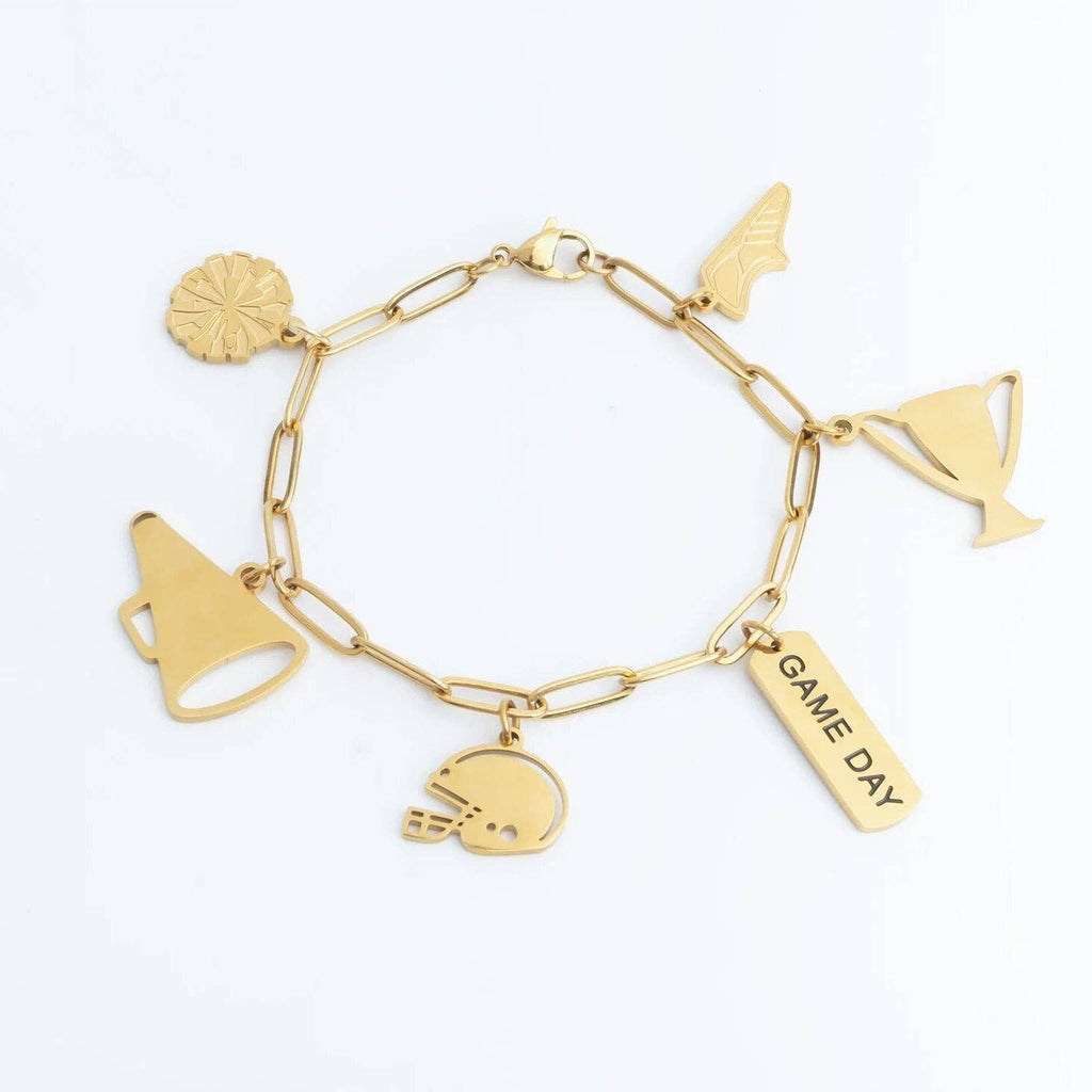 18K Gold PVD Stainless Steel Megaphone Charm: Gold