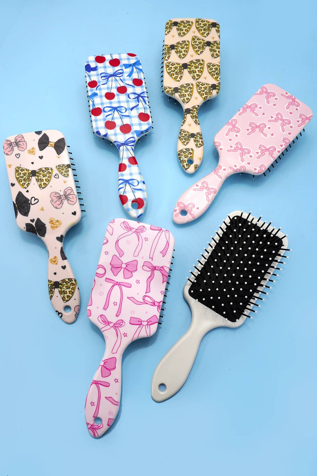 LARGE DETANGLE PADDLE HAIR BRUSH COMB | 40HC100: FLOWER C