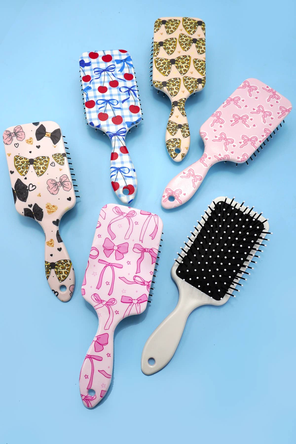 LARGE DETANGLE PADDLE HAIR BRUSH COMB | 40HC100: FLOWER C