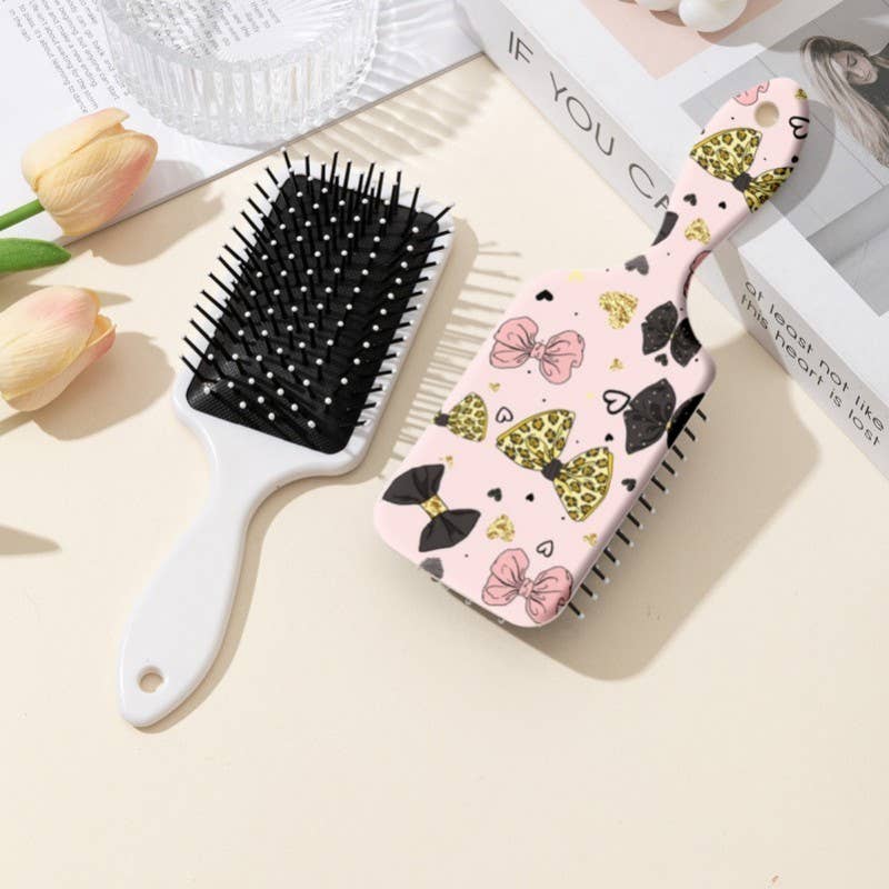 LARGE DETANGLE PADDLE HAIR BRUSH COMB | 40HC100: FLOWER C