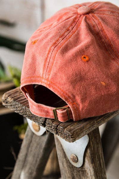 WASHED SHERPA MAMA BASEBALL CAP 40HW701: WASHED TERRCOTTA