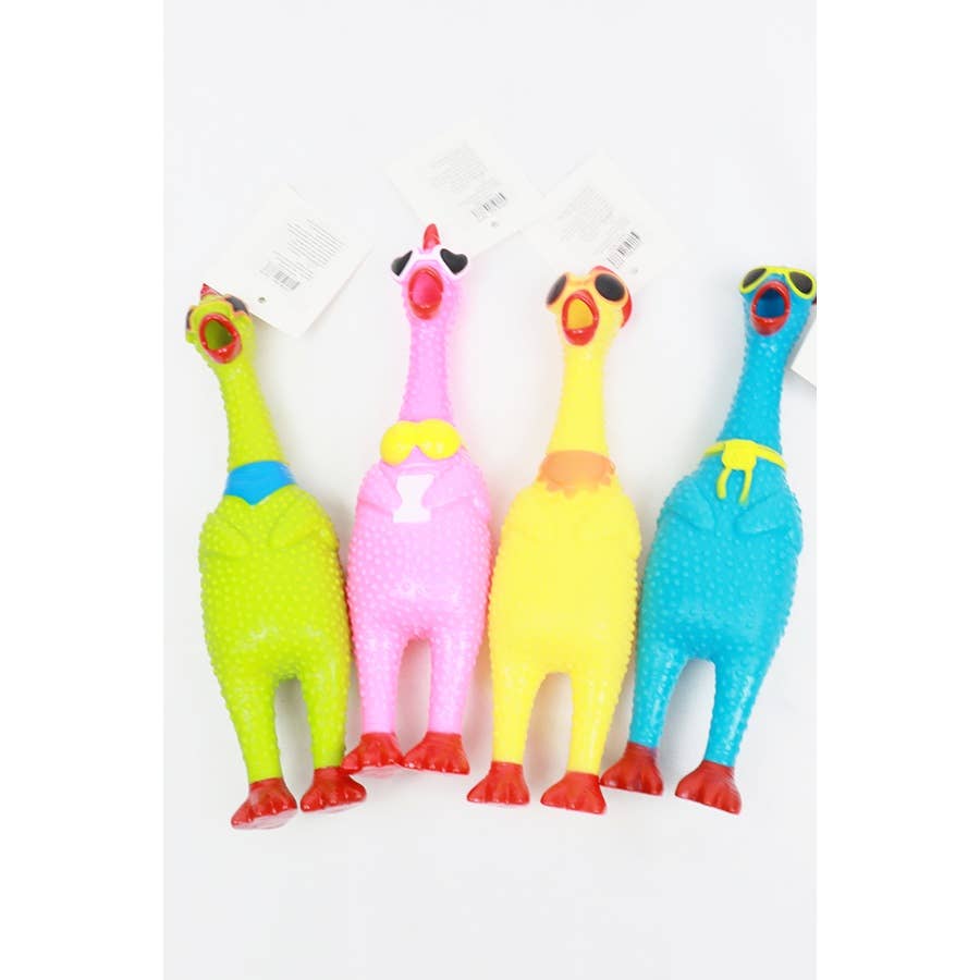 Rubber Chicken Squeaky Toy: MIX COLOR / ONE(12)