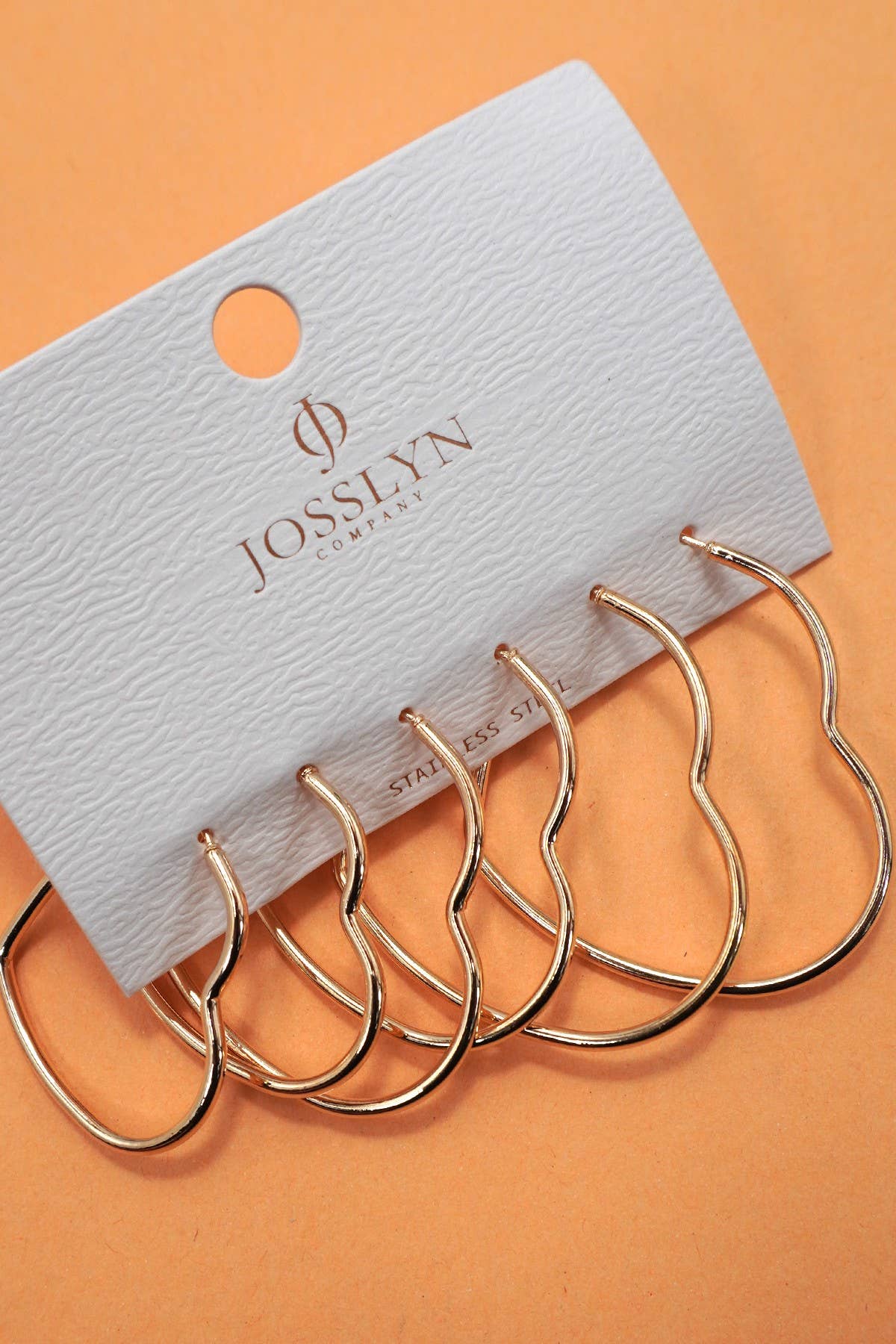 18K STAINLESS STEEL WATERPROOF TARNISH FREE HOOPS | 40E420: CIRCLE