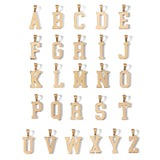 18K Gold PVD Coated Stainless Steel Sports Letter Pendant: D