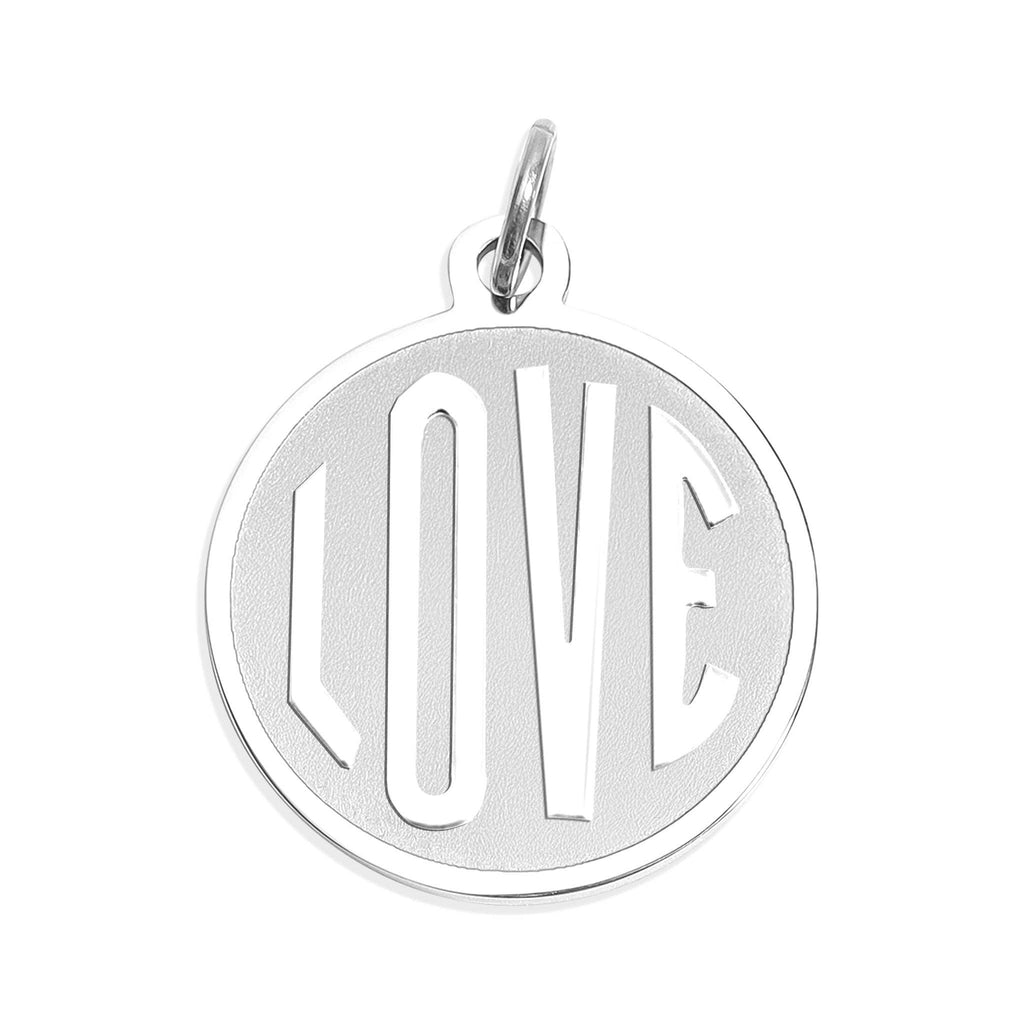 18K Gold PVD Stainless Steel Round Love Charm / PDL0254: Gold / 15mm