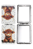 Baby Cow Glitter Rectangular Compact Mirror: Assorted / One Size
