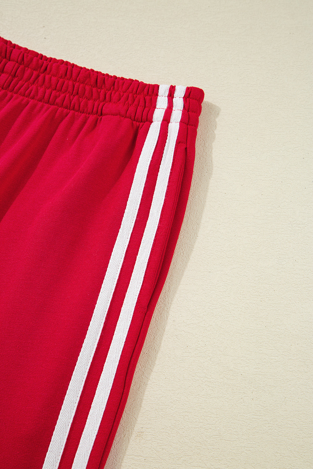 Fiery Red Pullover Wide Leg Pants 2pcs Outfit