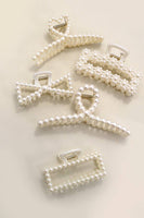 PEARL HAIR CLAW CLIPS | 40H736: RECTANGLE