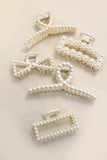 PEARL HAIR CLAW CLIPS | 40H736: RECTANGLE