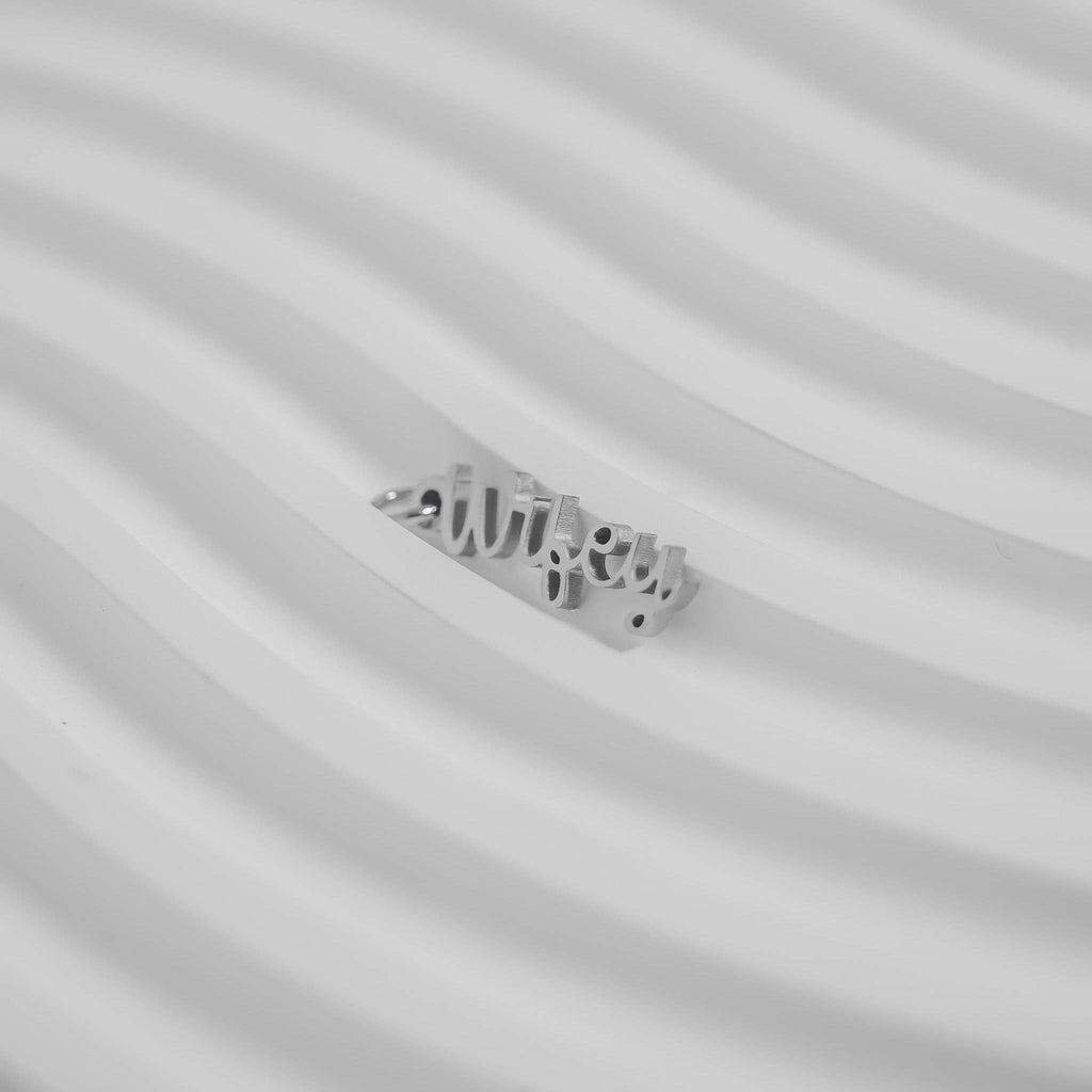 18K Gold PVD Stainless Steel "Wifey" Charm: Gold