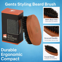 G.B.S Travel Sized 100% Boar Bristle Beard Brush