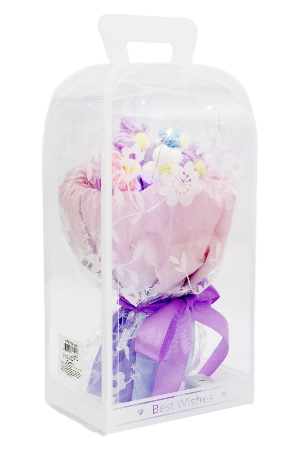 Floral Crochet LED Bouquet Gift Box - 4 pcs: ASSORTED / ONE SIZE