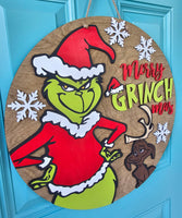 DIY Grinch and Max Door Hanger