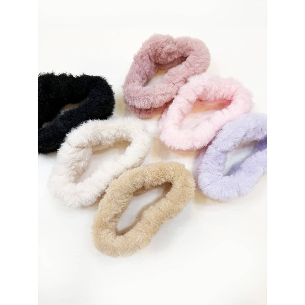 Jumbo Cozy Faux Fur Plush Hair Jaw Clip: MIX COLOR / ONE(12)