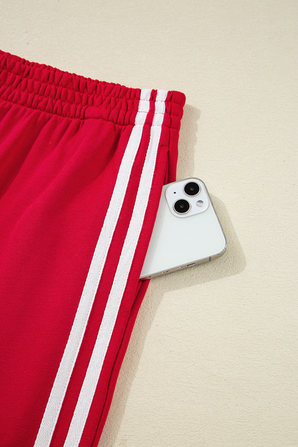 Fiery Red Pullover Wide Leg Pants 2pcs Outfit