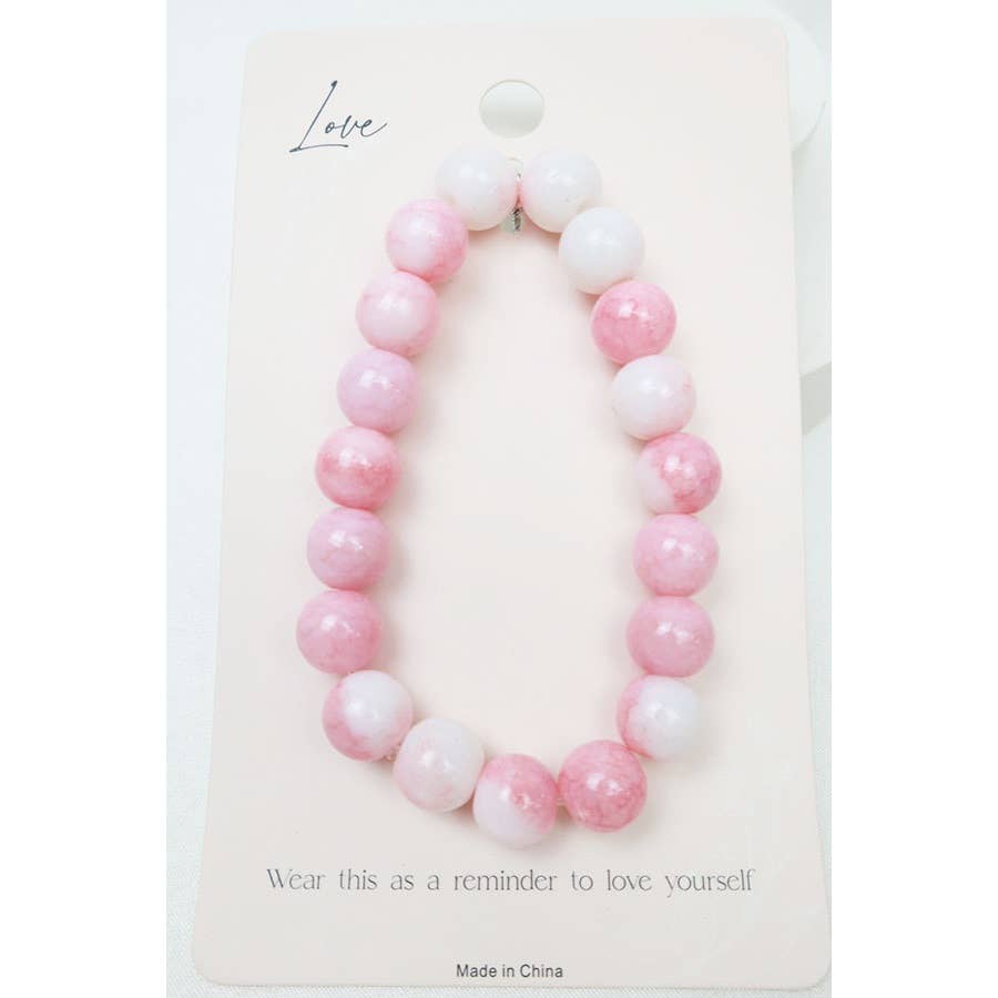 Inspirational Healing Stone Bracelets: MIX COLOR / ONE(12)