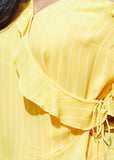 Nurode's Plus Size Asymmetrical Shoulder Ruffle Blouse : 2XL