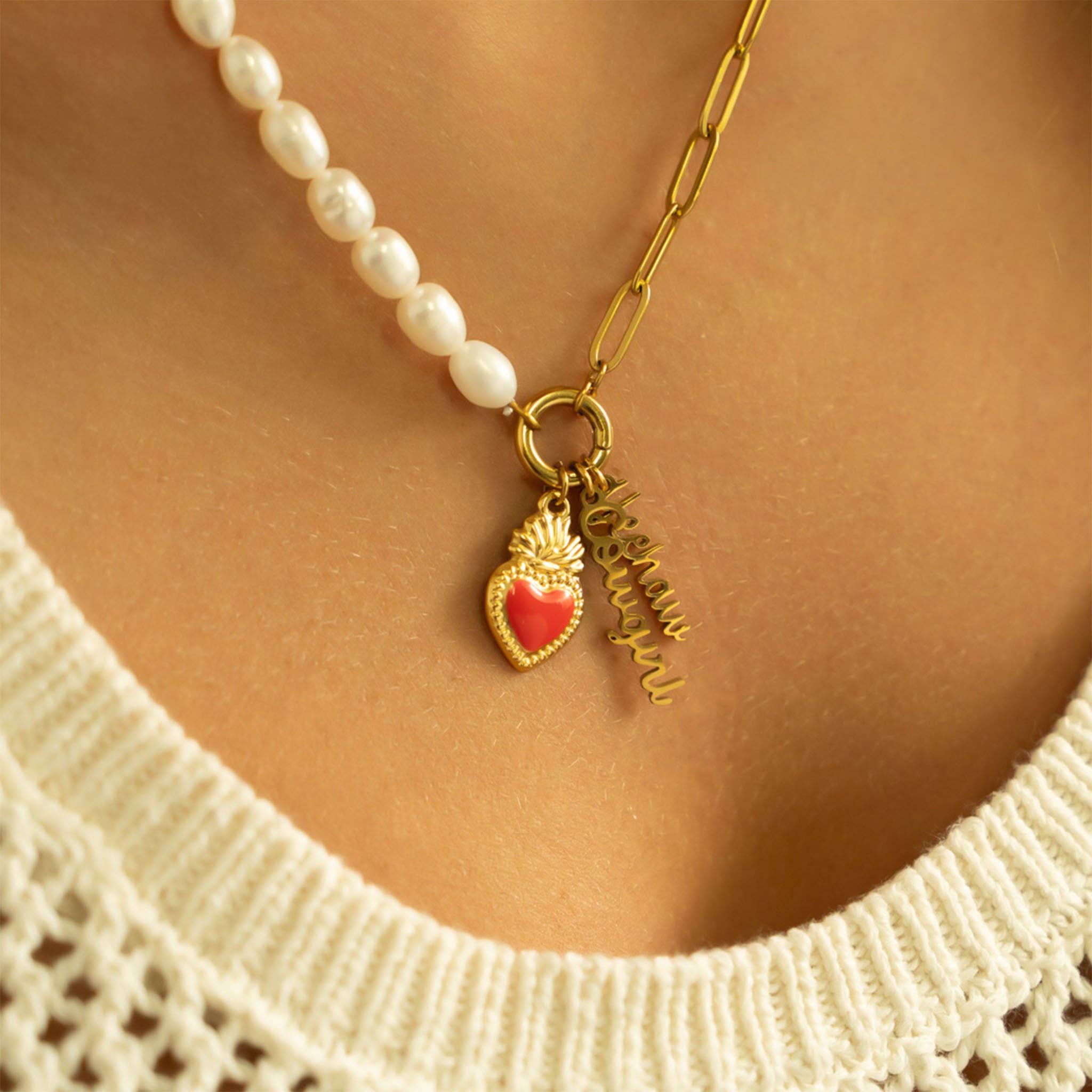 18K Gold Stainless Steel Cowgirl Charm: Gold