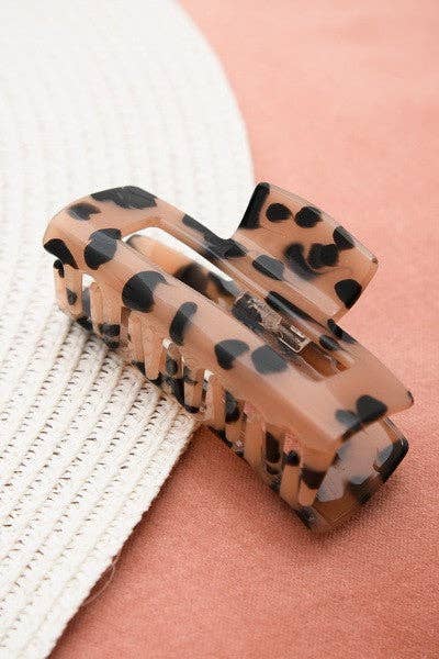 ALL ABOUT TORTOISE MARBLE HAIR CLAW CLIPS | 40H520: PEACH