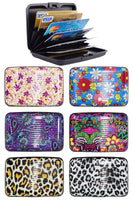 Itty Bitty Floral Paisley Leopard Glossy Card Case