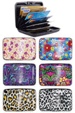 Itty Bitty Floral Paisley Leopard Glossy Card Case