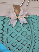 DIY Double Sweater Pumpkin Door Hanger