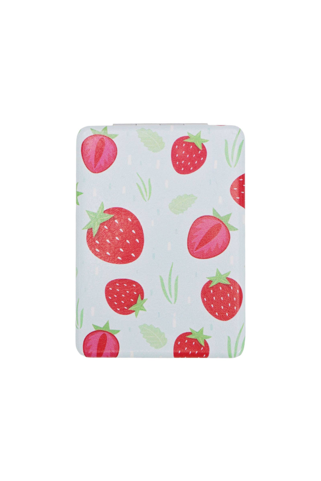 Strawberry All Over Matte Compact Mirror: ASSORTED / ONE SIZE