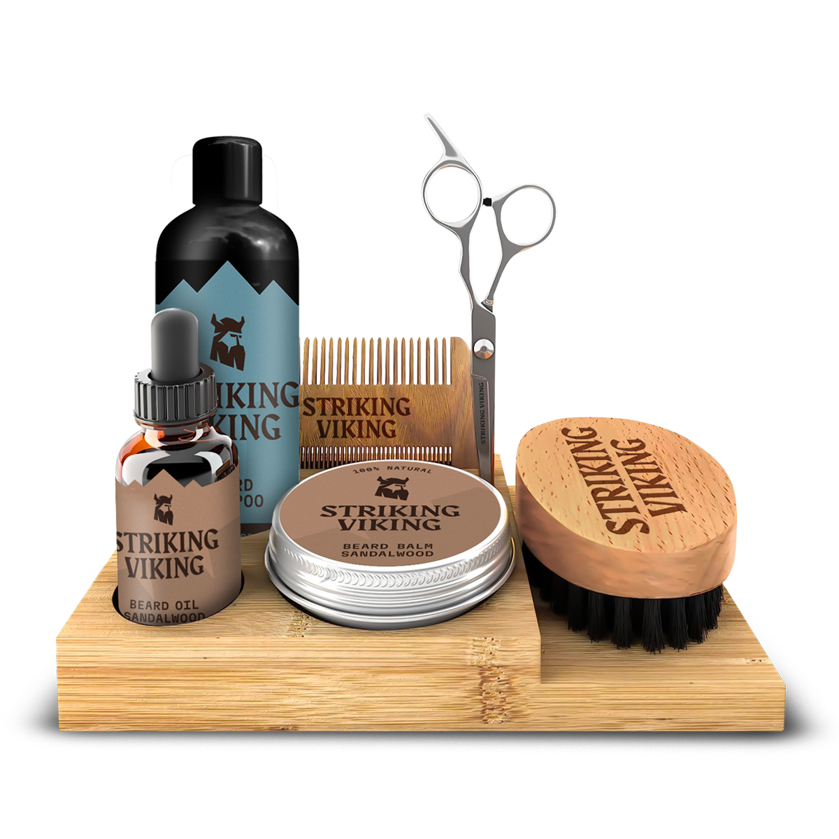 Beard Grooming Kit with Caddy Complete Care Set for Men Gift