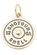 Shotgun Shell Charm in Shiny Gold