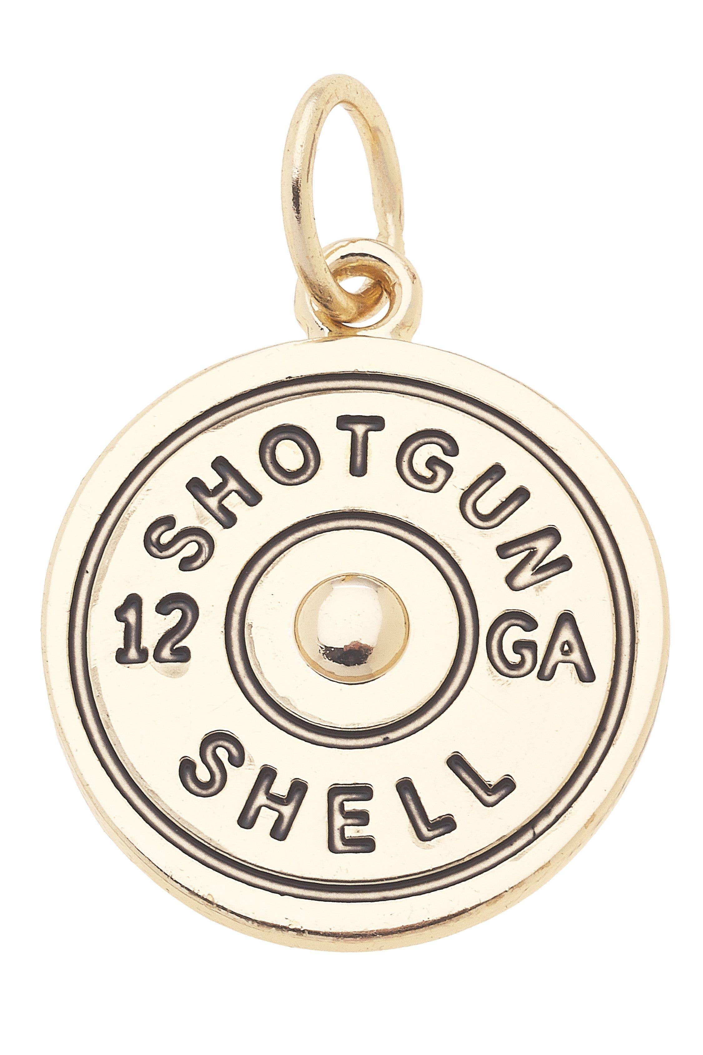 Shotgun Shell Charm in Shiny Gold