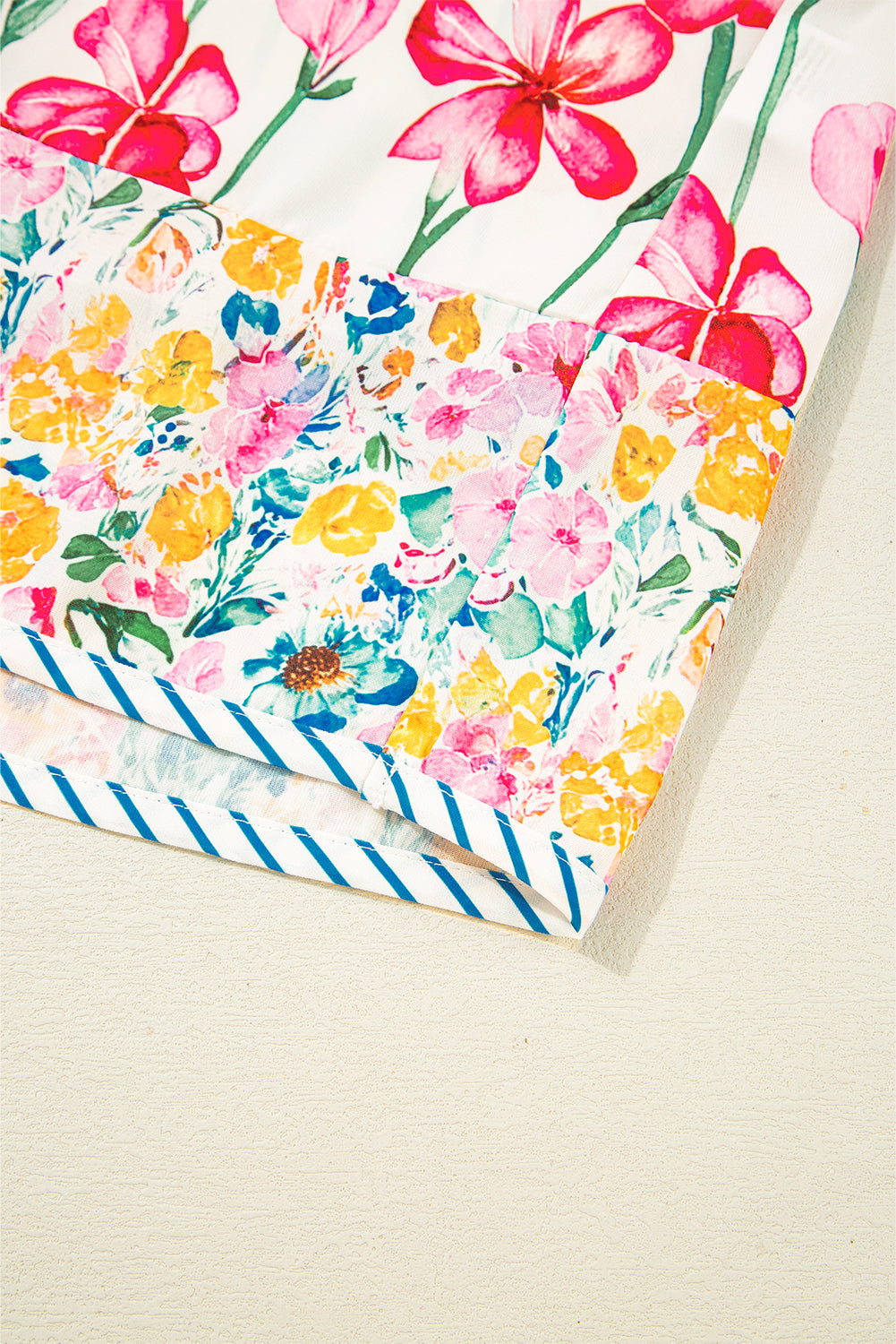 Pink Plus Size Floral Blouse