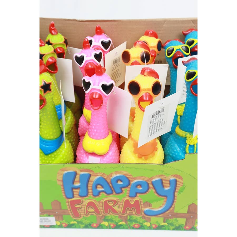 Rubber Chicken Squeaky Toy: MIX COLOR / ONE(12)