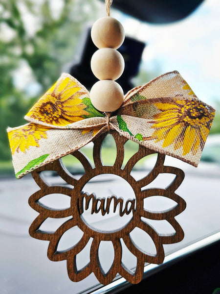 Mama Sunflower Car Charm Ornament Bag Charm: Sunflower