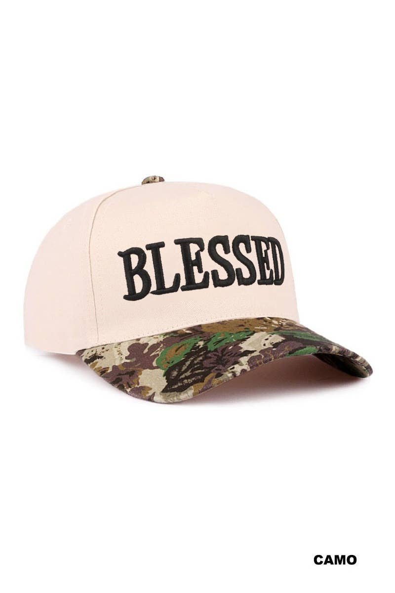 ,,.....Blessed Two Tone Cotton Cap: LEOPARD-192503 / OS