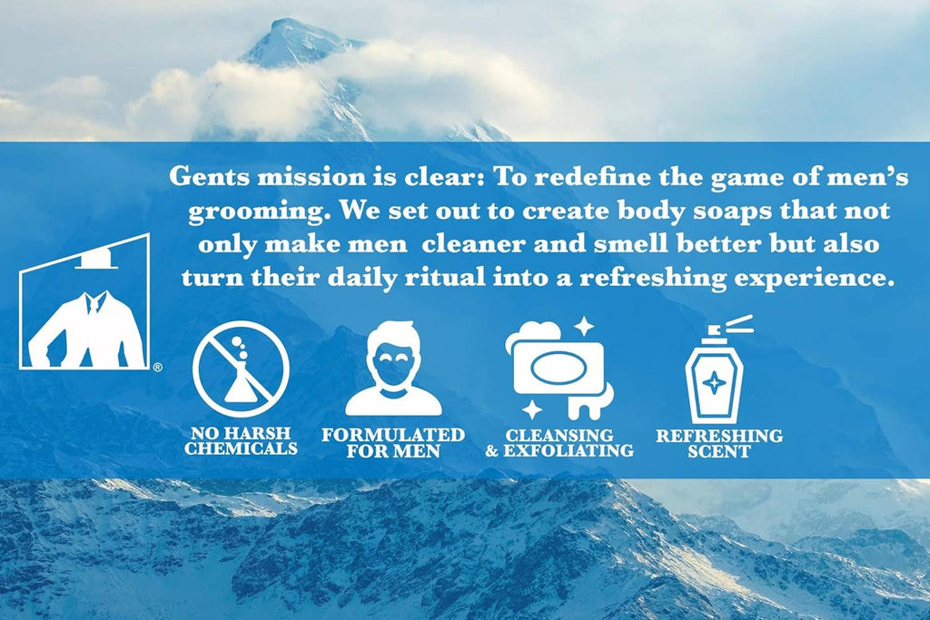 GENTS Body Soaps 5 oz All Natural 5 DIFFERENT SCENTS: Carbon Timber Revival ( Charcoal & Tea Tree Oil)